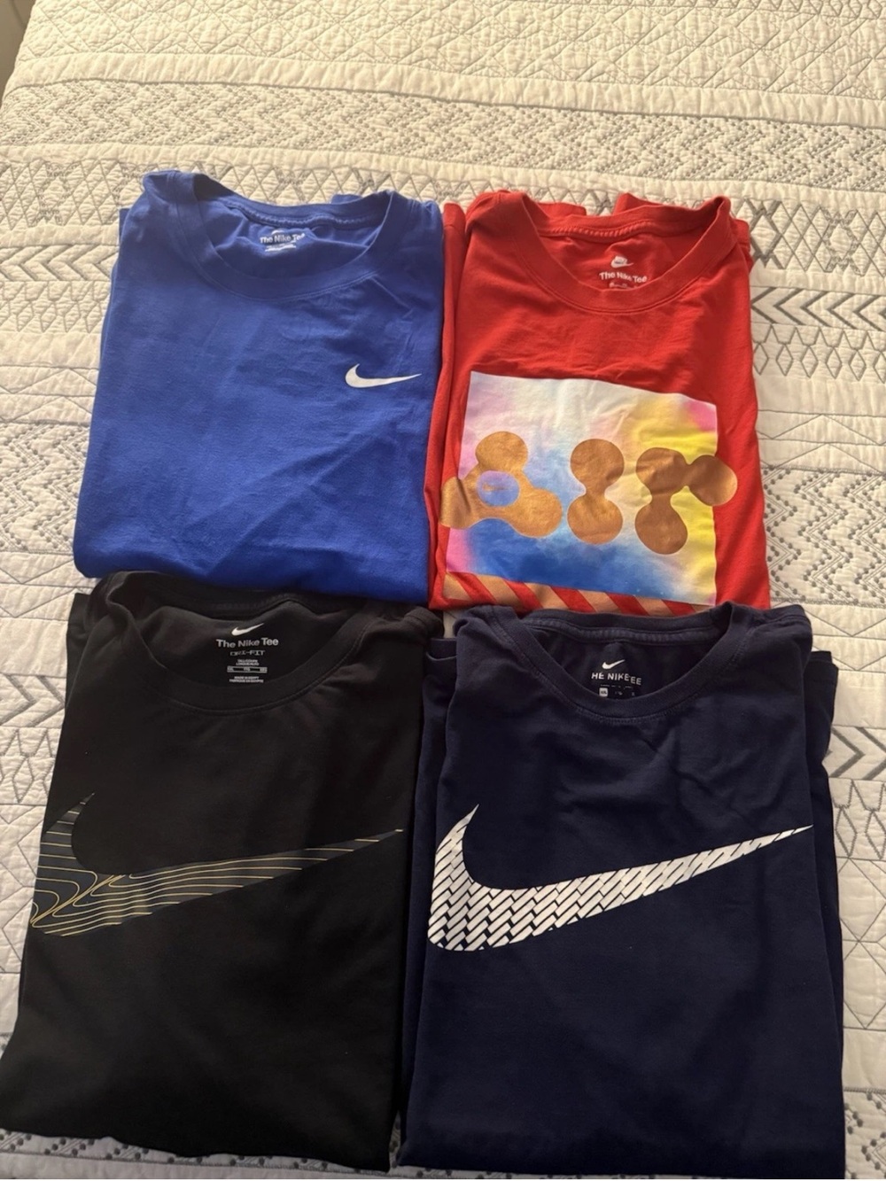 Nike 4-Pack Short Sleeve Tee Set - Blue, Red, Black, Navy